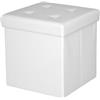 Domo Mea Pouf Pieghevole Salvaspazio - Bianco - 38x38x38cm