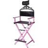 BDXZJ Sedia Postazione Trucco Professionale Sedia da Regista Sedia da Makeup Artist in Alluminio, Sedie Pieghevoli con Poggiatesta Rimovibile Poltrona Pedicure Estetista D