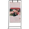 Hanmorfarbi Supporto per targa di matrimonio, regolabile in altezza, 175 cm, max nero, in ferro, antiruggine, portata 5 kg, base stabile per Welcome Sign Baby Shower Event Decorazione