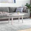ROMHZKS Piano in legno di pino massiccio, ovale, bianco, 80 x 40 x 2,5 cm, durevole, versatile, come tavolino da salotto, tavolino consolle, comodino
