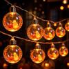 ACTOYS Catena Luminosa Halloween 2 m, 10 LED, Zucca, Fantasma e Strega | 3 batterie AA necessarie (non incluse), IP44, decorazioni Halloween per interni ed esterni, feste, porte, finestre e giardino