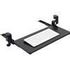 yikmid Mensola per tastiera estensibile con morsetto a C, 520 x 250 mm, ripiano scorrevole sotto la scrivania, piattaforma antiscivolo per tastiera, per ufficio, casa, gaming, bianco