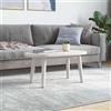 ROMHZKS Tavolo ovale in legno di pino massiccio, 60 x 30 x 2,5 cm, laccato bianco, durevole, versatile, utilizzabile come tavolino da caffè, tavolino consolle, comodino