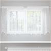 Generico Tenda in Pizzo con Tende Floreale Bianco 80 x 150 cm Poliestere,Bianco,0.18kg,4107865