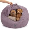 KiddyMoon Pouf per Bambini 2 in 1 Deposito per Giocattoli 80x80x50 cm | fodera senza imbottitura, lavabile in lavatrice, cerniera lunga, senza spigoli rigidi, 80 x 80 x 50 cm