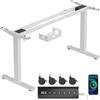 JUMMICO Scrivania Elettrica Regolabile 2 Motori 72-120cm 100kg Bianco | Regolabile in Altezza 6 Tasti Memoria Ruote e Passacavi, Casa/Ufficio, Compatibile con Ogni Piano Scrivania