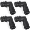 Cutetool Raccordi a quattro porte per pompa Quad Water System da 3/4, connettore a gomito a 90°, compatibile con pompe Flojet Triplex, Quad e G57, 4 pezzi