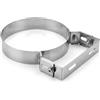 MAKA change your life quality MAKA Collare Pesante Regolabile Canna Fumaria Doppia Parete Inox Ø 100 mm | Per sistema camino doppia parete coibentato 25 mm, acciaio inox AISI 304, misura riferita al diametro dell'elemento