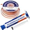Lesnow Treccia di stoppino per saldatura e pasta per saldatura, nessun flusso di saldatura pulito (10 cc), strumento di rimozione della saldatura, 3 m treccia dissaldante per riparazione elettronica