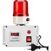 Mocoli Sirena di Allarme Industriale, 220V Allarme Industriale Lampeggiante LED Rosso con Temporizzatore Ciclico Sirena d'Allarme 105dB Volume Regolabile Segnalatore Acustico Visivo