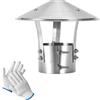 Generic Comignolo Antipioggia Acciaio Inox Comignolo Canna Fumaria Per Camino Tetto | Tappo per Camino, Cappello del Camino Antivento Antivento Tetto Sfiato Accessori Inclusi, per Aerazione(90mm/3.6)
