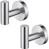 KES Gancio da Bagno Ganci Bagno Ganci Appendiabiti da Parete Appendino Asciugamani Bagno Acciaio Inox Spazzolato 2 Pezzi, A2164DG-2-P2