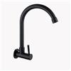ZPSPZ Rubinetto Cucina a Muro Nero Inox Monoforo Solo Acqua Fredda Girevole Rubinetto-C