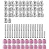 Ejoyous Accessori plasma, 35 elettrodi, 35 ugelli e 20 bicchieri | 20 Bicchieri in Ceramica, 35 Elettrodi, 35 Ugelli, Ricambi per Pistole, Componenti di Ricambio Utensili