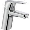 Roca Alfa Rubinetteria per lavabo con tecnologia Cold Start, rubinetto monocomando a mensola con collegamenti di alimentazione flessibili, miscelatore per bagno di facile installazione, cromato