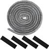 Yudobliss Guarnizione Stufa a Legna, 12mm X 4m Guarnizione per Porta Stufa, con 4 Pezzi di Nastro per Alte Temperature, Stufa a Legna in, Linea di Tenuta per Porte di Caminetti, per Porta del Forno