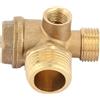 Respicefinem Valvola di ritegno del compressore d'aria 3 porte Valvola di ritegno filettata maschio del compressore d'aria in ottone Accessorio Pneumatico per Strumento connettore Tubo 20 * 16 * 10mm