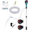 SIGOMAY Pompa travaso liquidi a batteria, compatibile con batteria Makita 18V, Kit pompa olio e pompa acqua con 2x4.0Ah batterias e caricabatterie, 3 velocità max. 2400 L/h, per cisterna, piscina