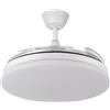 FABRILAMP Ventilatore Dc Tridente 59 W bianco 4pale Desp.108d 6980 lm Reg.Intensità Remoto+Timer+Memoria 3000-4000-6000 K