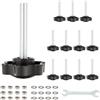 XZLUPUP 12 Pezzi Manopola a Stella M6 x 35mm Vite Serraggio Dadi Kit | Manopole stella filettate M6, dadi rondelle in acciaio, serraggio manuale, maschere falegnameria