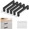 AOOWU 5 pezzi Maniglie per Mobili da Cucina, per Mobili con 4 Vite, 96 mm | Armadio Maniglie Acciaio Inox, per Cassetto, Armadietti, Porte, Decorazioni per la Casa