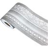 Meboem Elegante decorazione da parete, carta da parati adesiva per soffitto, motivo floreale, colore grigio, per decorare la casa, per bagno, cucina, paraspruzzi, 10 cm x 5 m