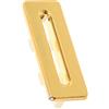 Angoily Copertura Troppo Pieno Lavabo Rettangolare in Lega di Zinco Oro | Anello Decorativo Elegante, Installazione Semplice, Resiste AI Detriti, per Bagno e Servizi Igienici Pubblici