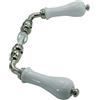 DOOR TOOLS Maniglie a pera in porcellana bianca/Nickel lucido