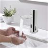 WOLEGM Rubinetto automatico, in acciaio inox, scaldabagno elettrico, con sensore a infrarossi, per hotel, cucine, fattorie, spa, rubinetto, argento