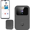 FIRE BULL Videocitofono Wireless 2.4G WiFi con Telecamera e Visione Notturna | Audio Bidirezionale, IP65 Impermeabile, Installazione Facile, Campanello Video, Senza Fili