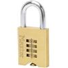 Master Lock Lucchetto a combinazione Ottone massiccio 50 mm 651EURD