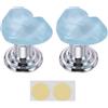 QUARKZMAN 2 Pezzi Spingitore per pulsante sciacquone forma cuore Blu | Per donne con unghie lunghe, accessorio per maniglia decorativa da bagno