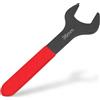 RDTOK Chiave combinata singola offset da 36 mm, chiave a forchetta a forma di U a | Testa piatta, superficie annerita con impugnatura rossa, adatta per riparazione auto, montaggio e officina
