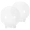 VILLCASE 2 Paralumi Sferici in Acrilico Bianco, Ricambio per Lampadari | Copriparalume Globo per Soffitto e Lampada da Tavolo, Montaggio Semplice, Protezione della Luce