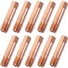 ZFKXGS 10PZ 0,9MM Consumabili MIG MAG 15AK Accessori Ugelli Gas M6 Punta Guidafilo Ugello Saldatrice Filo Punta Di Contatto in Rame Suggerimenti Per I Contatti Di Saldatura per Torcia 15AK MIG MAG