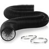 LIAILA Tubo flessibile di scarico da 75 mm, 5 m, in PVC e alluminio, con 2 fascette stringitubo, resistente al calore e all'usura, per riscaldatori da parcheggio, ventole di scarico