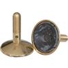 nextradeitalia 6PZ PIEDINO REGOLABILE RIALZATO X MOBILI OTTONE LUCIDO/GOMMA D.MM 40 H.MM 57 MM 10X28