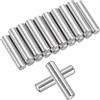 QUARKZMAN 25 Pcs 6mm x 25mm Puntali per Ripiani Pioli per Ripiani Argento | Puntali, Acciaio Inossidabile, 0.23 x 0.98 Pollici