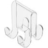 Generic Ganci per doccia, ganci per porta in, gancio per asciugamani, design in | acrilico trasparente, facile installazione senza fori, portaoggetti da bagno per accappatoi, asciugamani, salviette, 7,9 x