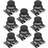 Gebildet Robot Modulo joystick XY a doppio asse PS2 Joystick per giochi Sensore leva di controllo controller di gioco Modulo sensore scheda KY-023 per Arduino Raspberry (confezione da 8)
