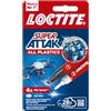 Loctite Super Attak Plastica, Colla per plastica istantanea, 2 g + 4 ml | Formula liquida, Trasparente, Incollaggio istantaneo, Con attivatore incluso, Ideale per tutti i tipi di plastica