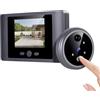 Generic Smart Wireless Peephole Campanello Camera, Con Schermo da 2,8 Pollici PIR Motion Detection Giorno per Notte Per Visione LCD Spioncino Auto Record, USB Ricaricabile