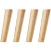 Qrity 4 Pezzi 20cm Piedini Mobili, Piedini in Legno Gambe di Ricambio in Legno per Cabinet Divano Letto Tavolo con Piastra di Ferro e Viti