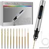Comius Sharp Mini Trapano Elettrico a 3 Velocità, DIY Drill Pen Set con 10 Trapano Elicoidale (0.6-2.2 mm), USB Ricaricabile, Set di Punte per Resina, Plastica, Legno, Circuiti