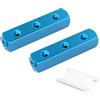 GASHER 2pezzi Alluminio 3 vie 6 porte collettore pneumatico blocco di distribuzione aria Splitter 1/4 porta di uscita 1/4 porta di alimentazione