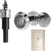 BOBITALK Spioncino per porta con protezione da sguardi indiscreti grandangolare 200°, lenti ottiche in vetro, diametro 16 mm, per porte spesse 40-60 mm, senza foratura, con protezione da sguardi