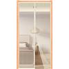 YZXCMHJ Zanzariera Magnetica per Porta Finestra 140x230cm,Tenda Zanzariera a Calamita, Facile Installazione, Chiusura Automatica, Anti-Insetti, per Bambini e Animali Domestici, Aria Fresca in Casa,Beige