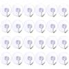 Yukiyi 24 pezzi di ganci per luci natalizie da 4 cm - Ganci a ventosa in plastica trasparente per finestre di vetro, bagno, parete e asciugamani per doccia