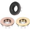 QUARKZMAN 3 Pezzi Set Anello Guarnizione Tono Oro Rosa Oro Nero Spazzolato | Di Troppo Pieno Per Lavello, Per Bagno Cucina Vasca Copertura Rotonda, In Ottone, Per Foro Di Scarico Troppo