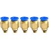 CNCTEC Raccordo a vite pneumatico M5 su 8 mm, 5 pezzi Push In collegamento di qualità industriale